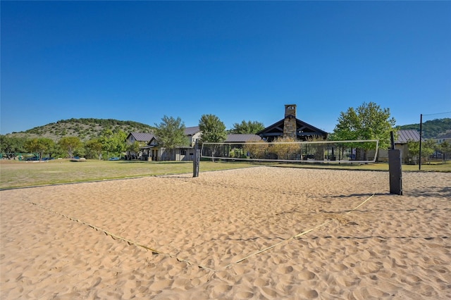 view of community featuring volleyball court