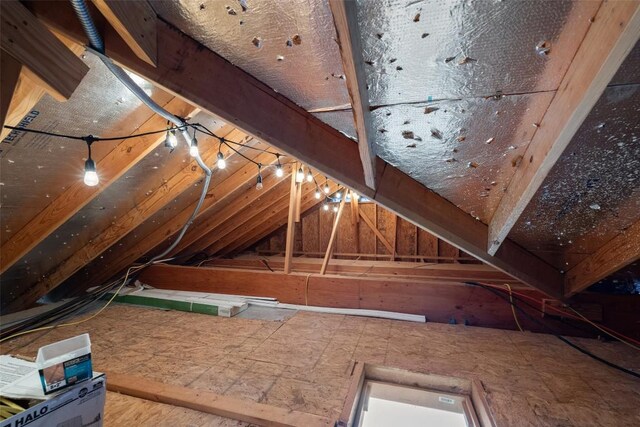 view of attic