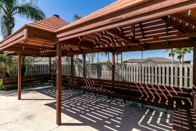 view of patio with fence