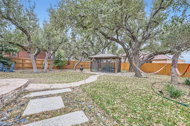 4514 Harvey Penick Dr, Round Rock, TX 78664 - fenced backyard with a gazebo and a patio