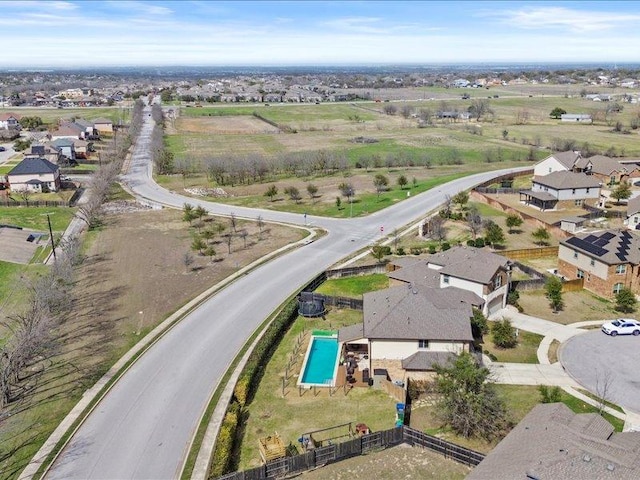 aerial view featuring a residential view