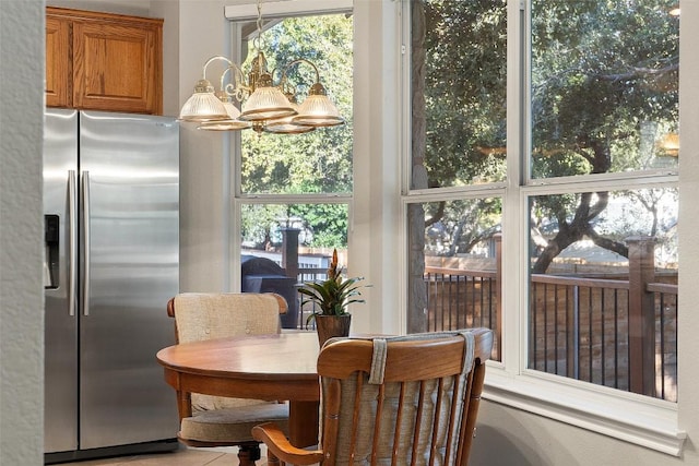 view of dining area