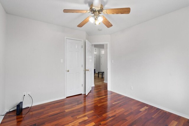 709 Stevenage Dr, Pflugerville, TX 78660 - unfurnished room featuring wood finished floors and ceiling fan