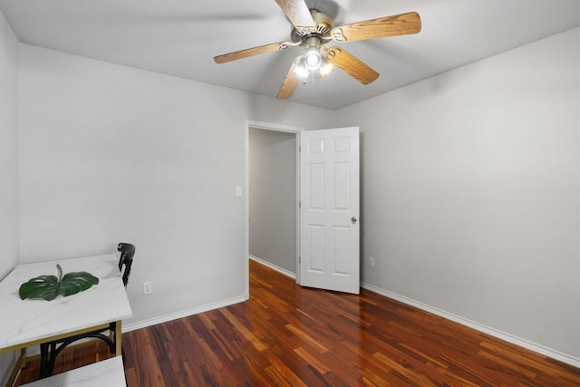 709 Stevenage Dr, Pflugerville, TX 78660 - unfurnished office featuring wood finished floors and a ceiling fan