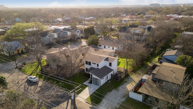 aerial view with a residential view