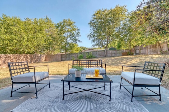 view of patio / terrace with a fenced backyard