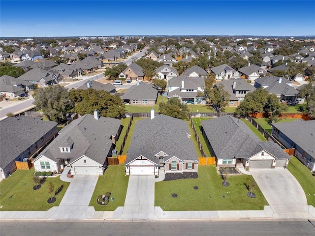 drone / aerial view with a residential view