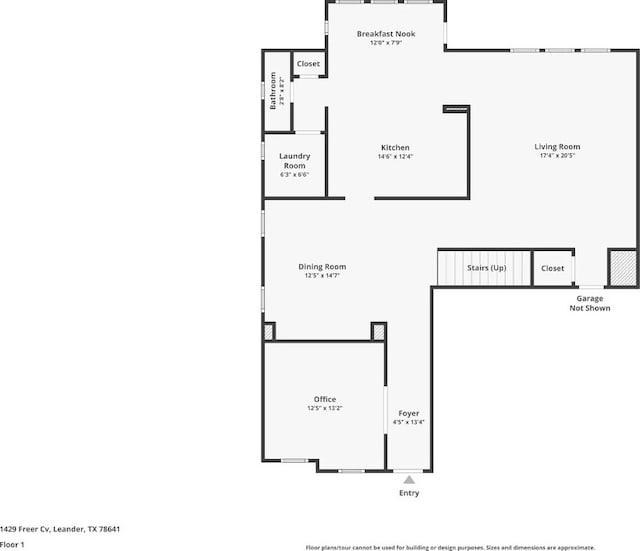 1429 Freer Cv, Leander, TX 78641 - view of property floor plan