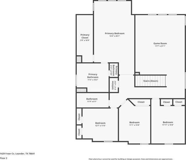 1429 Freer Cv, Leander, TX 78641 - view of floor plan / room layout
