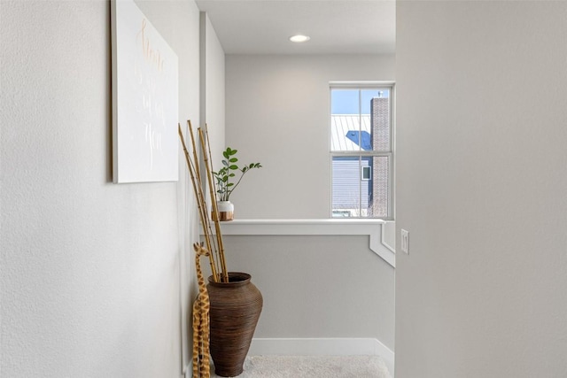 2505 Moreno St, Austin, TX 78723 - staircase featuring baseboards and recessed lighting