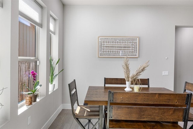 2505 Moreno St, Austin, TX 78723 - dining area with wood finished floors and baseboards