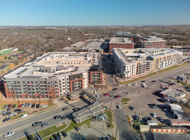 drone / aerial view with a view of city