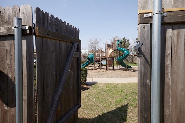 view of yard with playground community