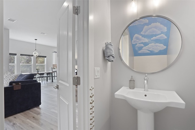 1503 Sharps Rd, Austin, TX 78734 - bathroom with wood finished floors