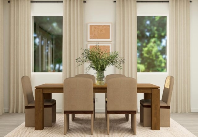 dining room featuring wood finished floors