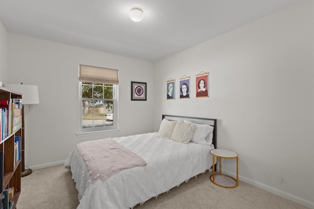 bedroom with baseboards and carpet floors