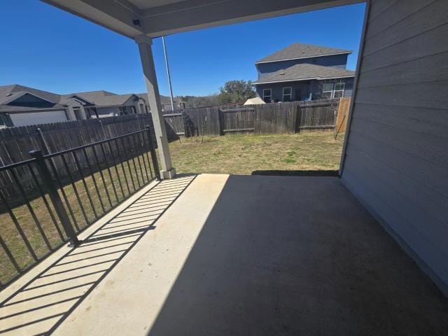 view of patio / terrace featuring a fenced backyard