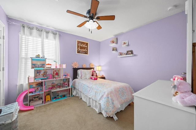 9017 Edmundsbury Dr, Austin, TX 78747 - carpeted bedroom featuring a ceiling fan