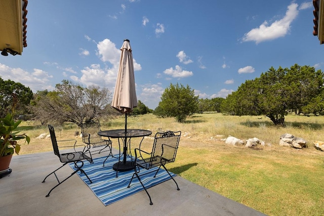 view of patio / terrace featuring outdoor dining space