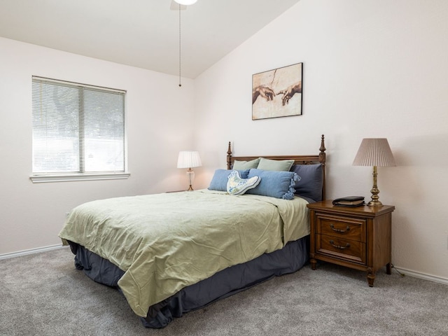 8200 Neely Dr Unit 251, Austin, TX 78759 - carpeted bedroom featuring lofted ceiling and baseboards