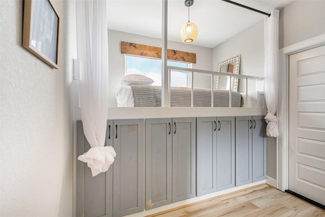 bathroom with wood finished floors