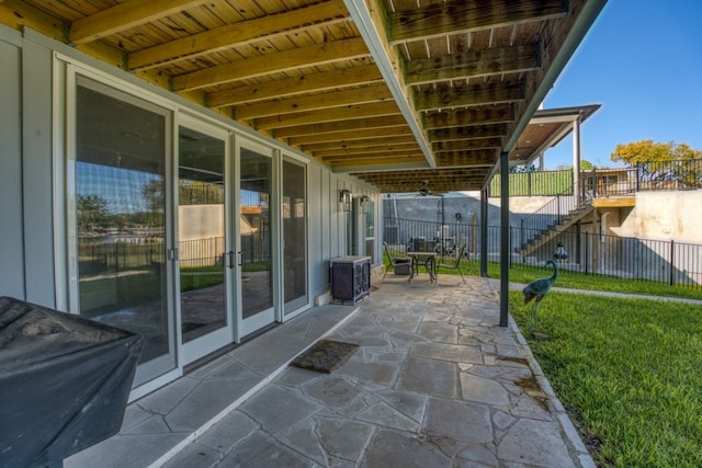 view of patio with fence