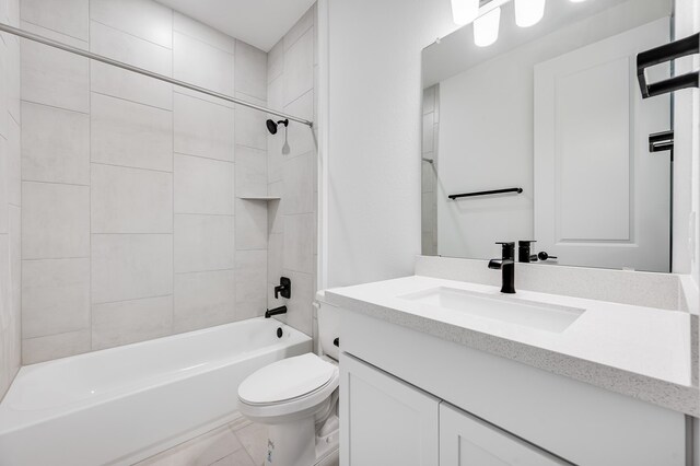 1821 Novara Trl, Leander, TX 78641 - full bath featuring toilet, shower / tub combination, and vanity