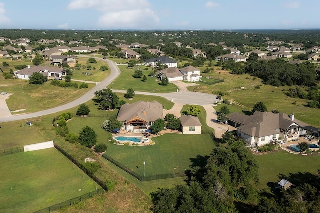 drone / aerial view featuring a residential view