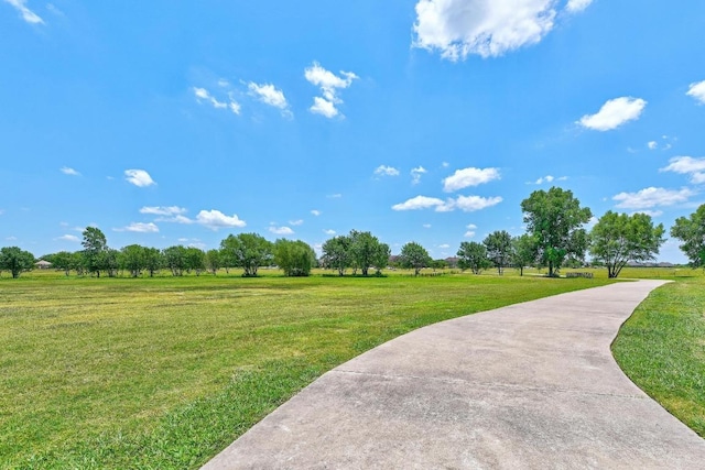 view of home's community featuring a yard