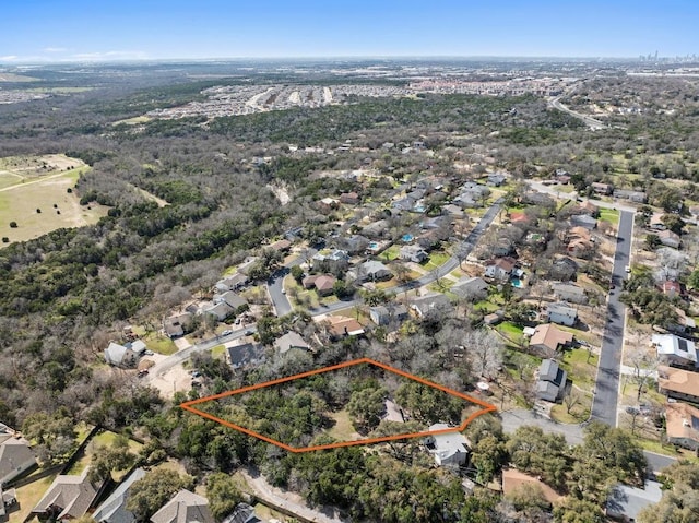 aerial view featuring a residential view