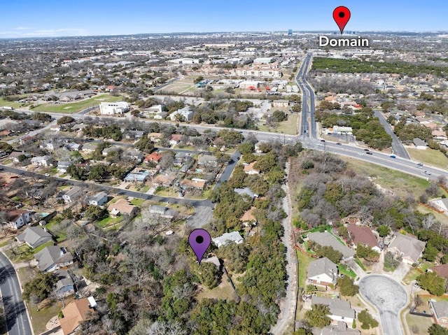 bird's eye view featuring a residential view