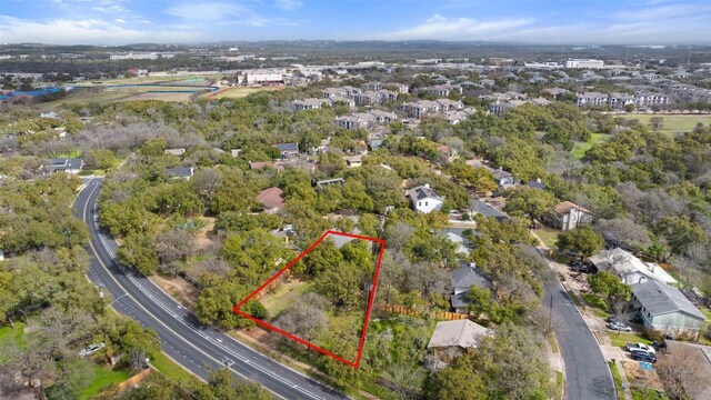 4703 White Elm Ct, Austin, TX 78749 - aerial view of residential area with property boundaries highlighted