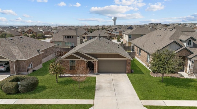 bird's eye view with a residential view