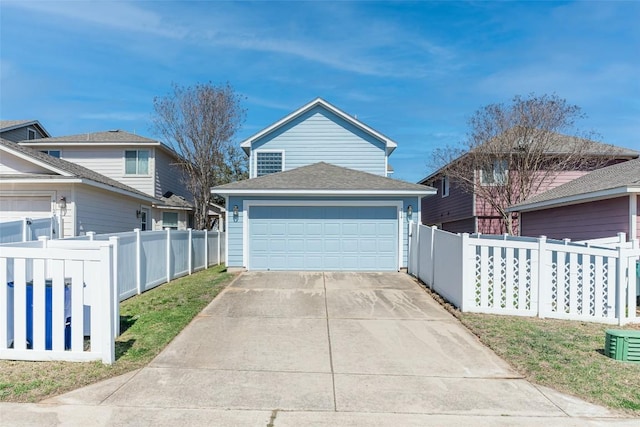 garage featuring fence