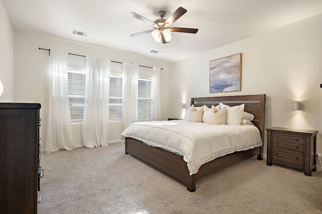 102 Tokalaun Dr, Hutto, TX 78634 - bedroom featuring light carpet and ceiling fan