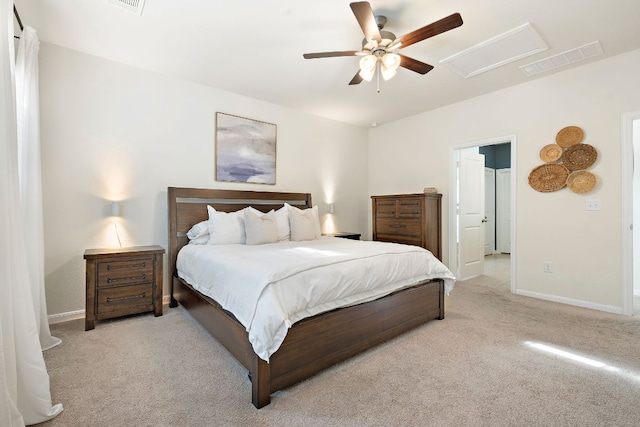 102 Tokalaun Dr, Hutto, TX 78634 - bedroom with light carpet and ceiling fan