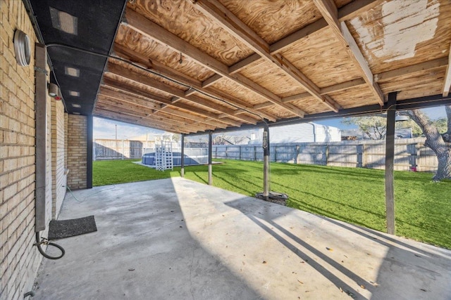 view of patio with fence