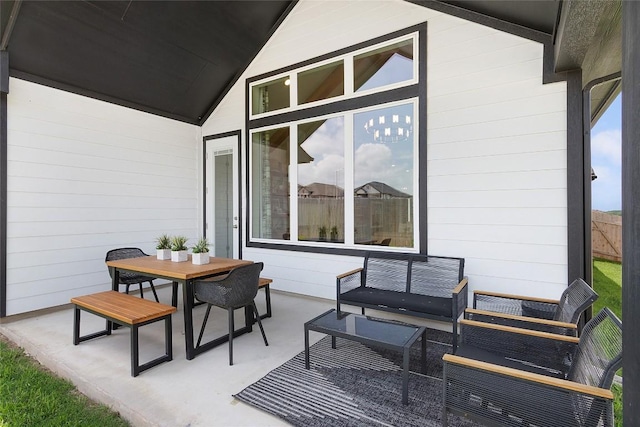 view of patio / terrace with outdoor dining area