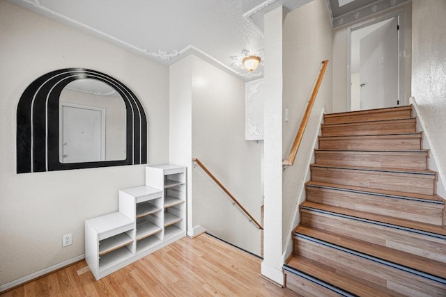 1100 Silverton Ct, Austin, TX 78753 - stairs featuring wood finished floors and baseboards