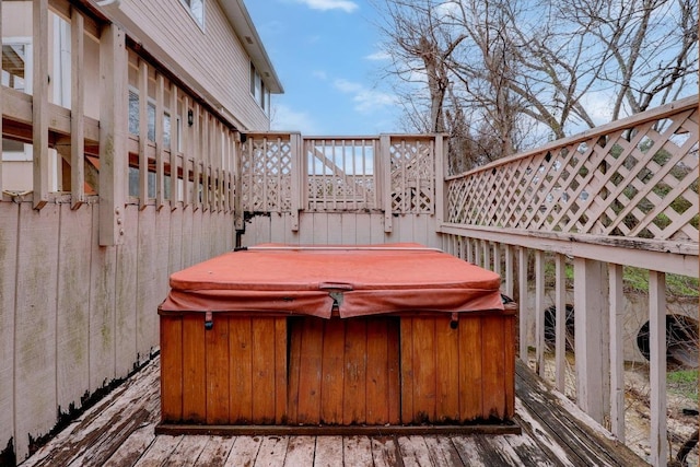 1100 Silverton Ct, Austin, TX 78753 - deck featuring a hot tub