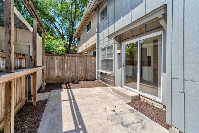 view of patio with a fenced backyard