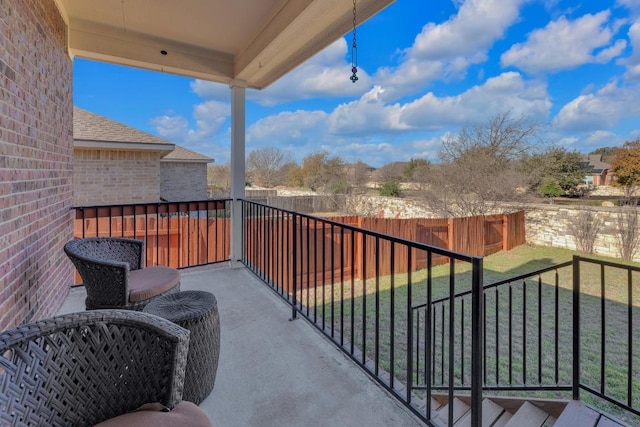 view of balcony