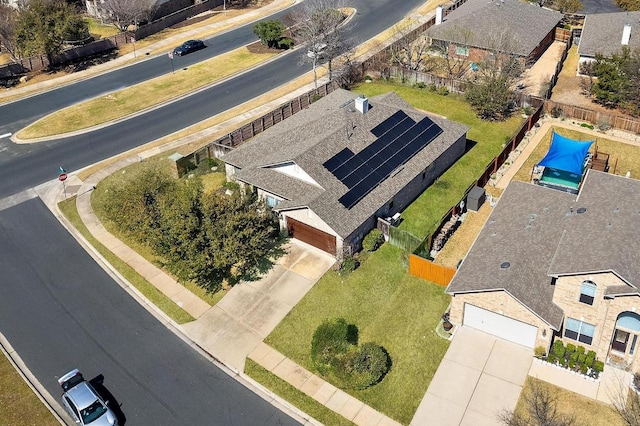 drone / aerial view featuring a residential view