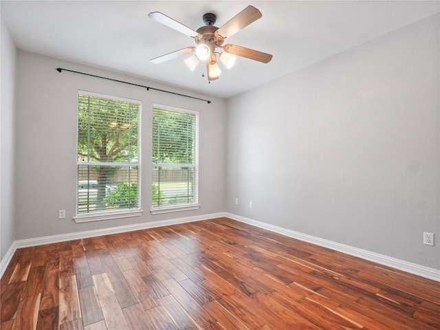 802 Wood Mesa Dr, Round Rock, TX 78665 - spare room featuring a ceiling fan and wood finished floors
