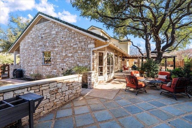 view of patio / terrace with fence