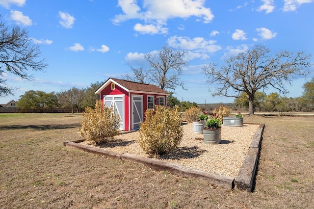 view of shed