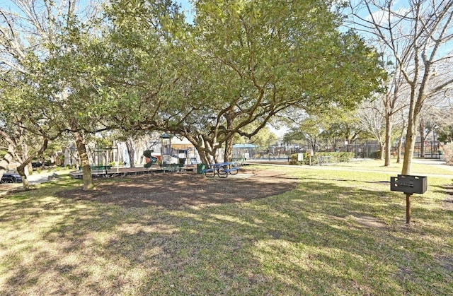 view of yard with playground community