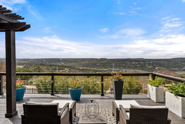 balcony featuring an outdoor hangout area