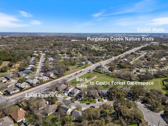 drone / aerial view featuring a residential view