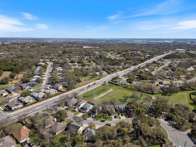 aerial view featuring a residential view